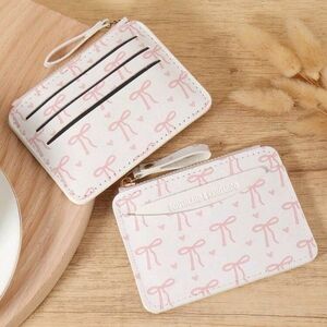 Pink Bow Card Holder Wallet